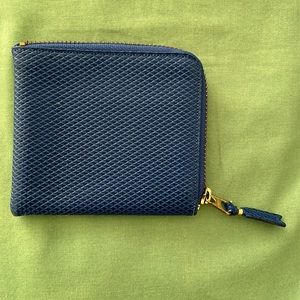 Comme des Garçon small zip wallet, blue